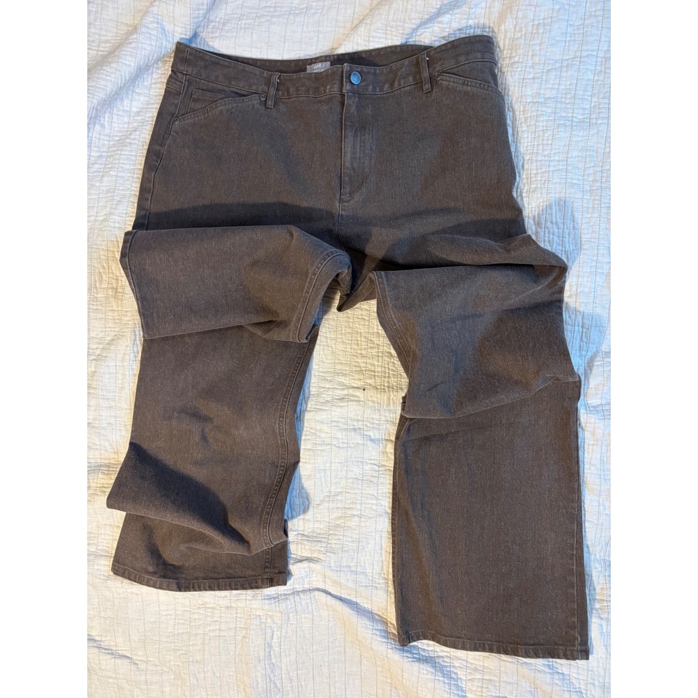 J. Jill Tried & True Fit Brown Stretch Denim Wide Leg Pants Size 16 83151035